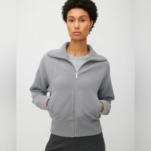 Kit and Ace | Harmony High Neck Zip Up | Rain | M